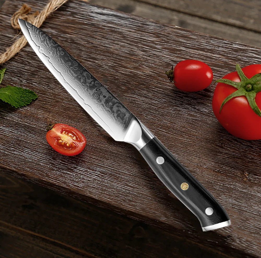 XITUO Damastmesser-Set – Japanischer Stahl trifft auf BBQ-Power