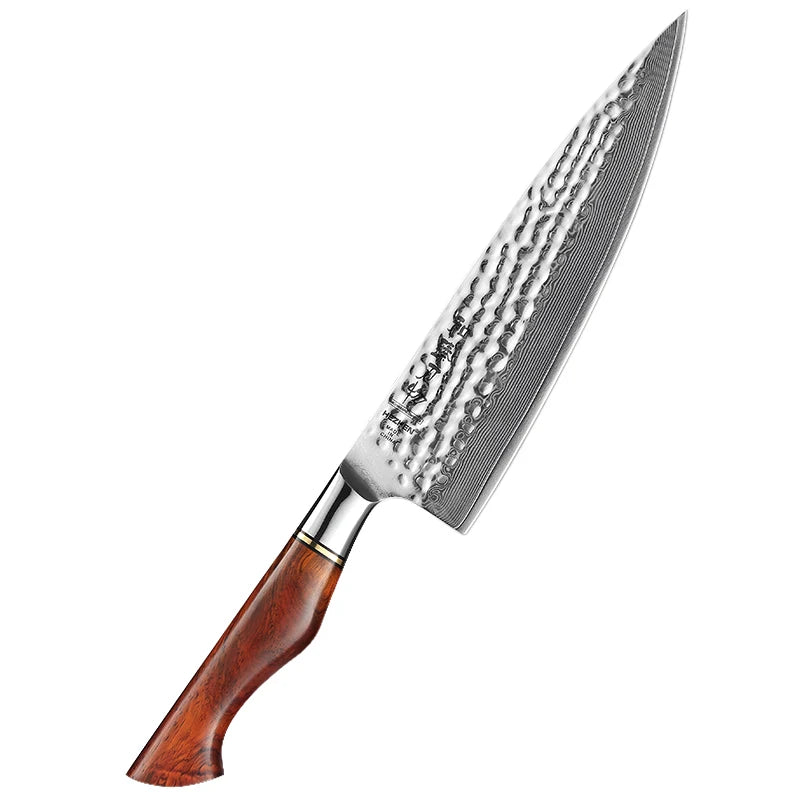 HEZHEN 8,3″ Kochmesser – 73‑lagiger Damast aus Pulverstahl & Palisandergriff