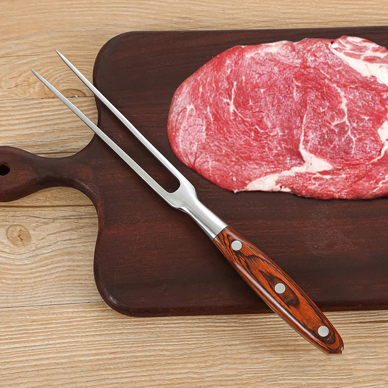 Grill Fork Beef Grill Tools BBQ Accessories Stainless Steel Portable Outdoor BBQ Camping Cooking Barbecue Grill Barbecue Grill