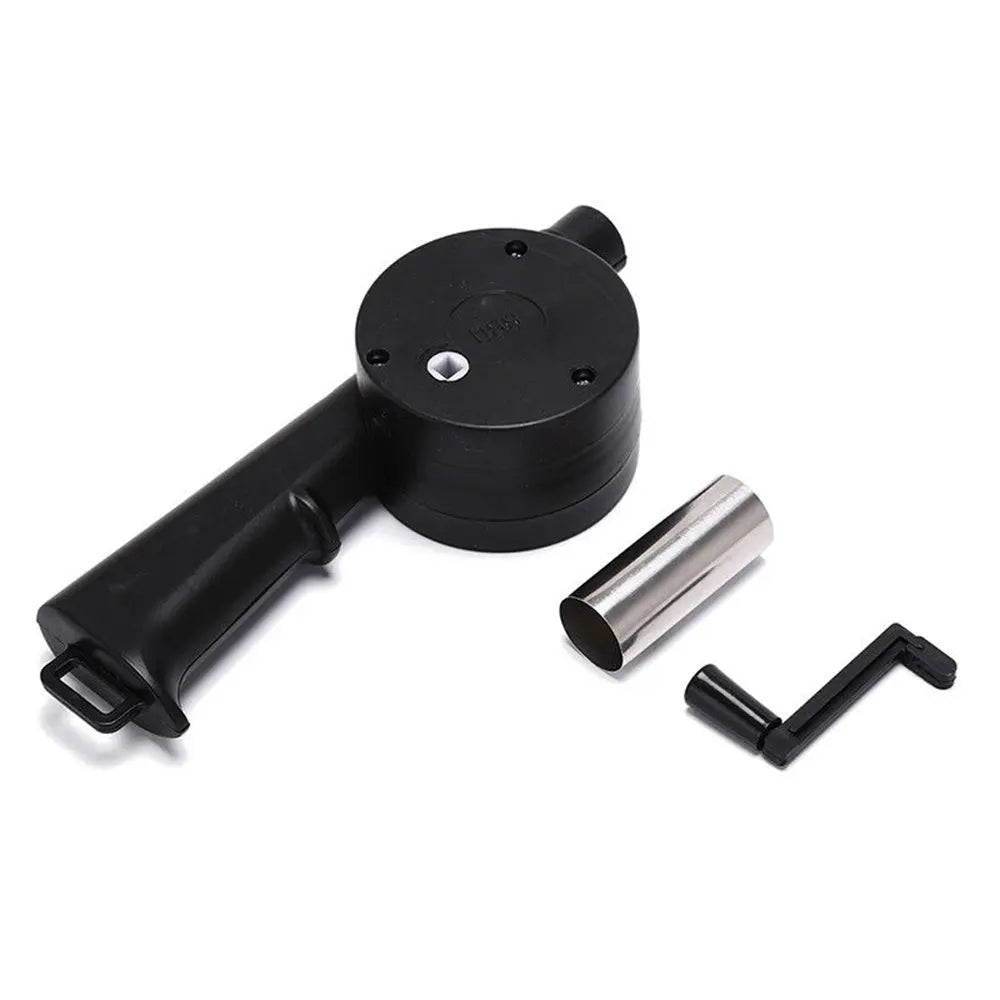 Manual BBQ fan with crank – When your fire needs a little boost