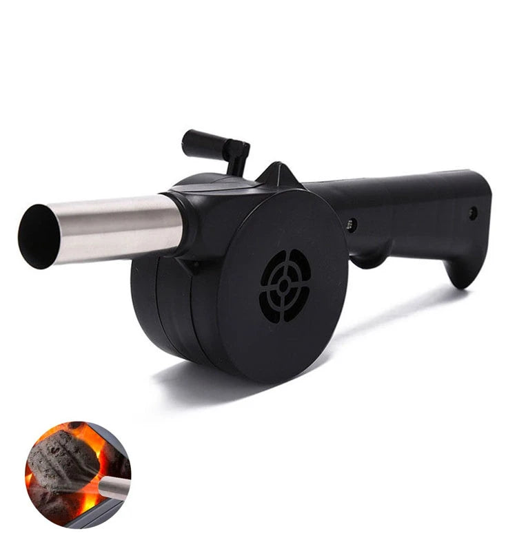 Manual BBQ fan with crank – When your fire needs a little boost