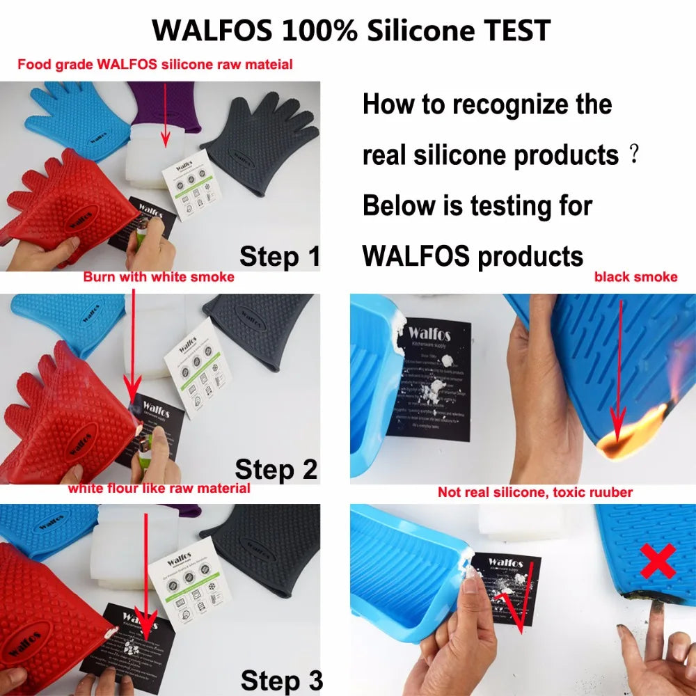 Silikon-Grillhandschuh von Walfos – Hitzeschutz mit Grip & Style