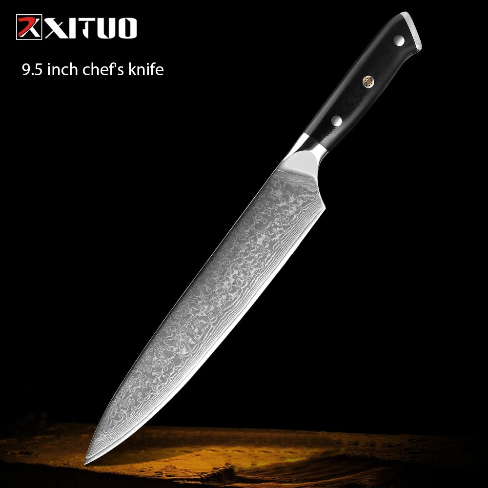XITUO Damastmesser-Set – Japanischer Stahl trifft auf BBQ-Power