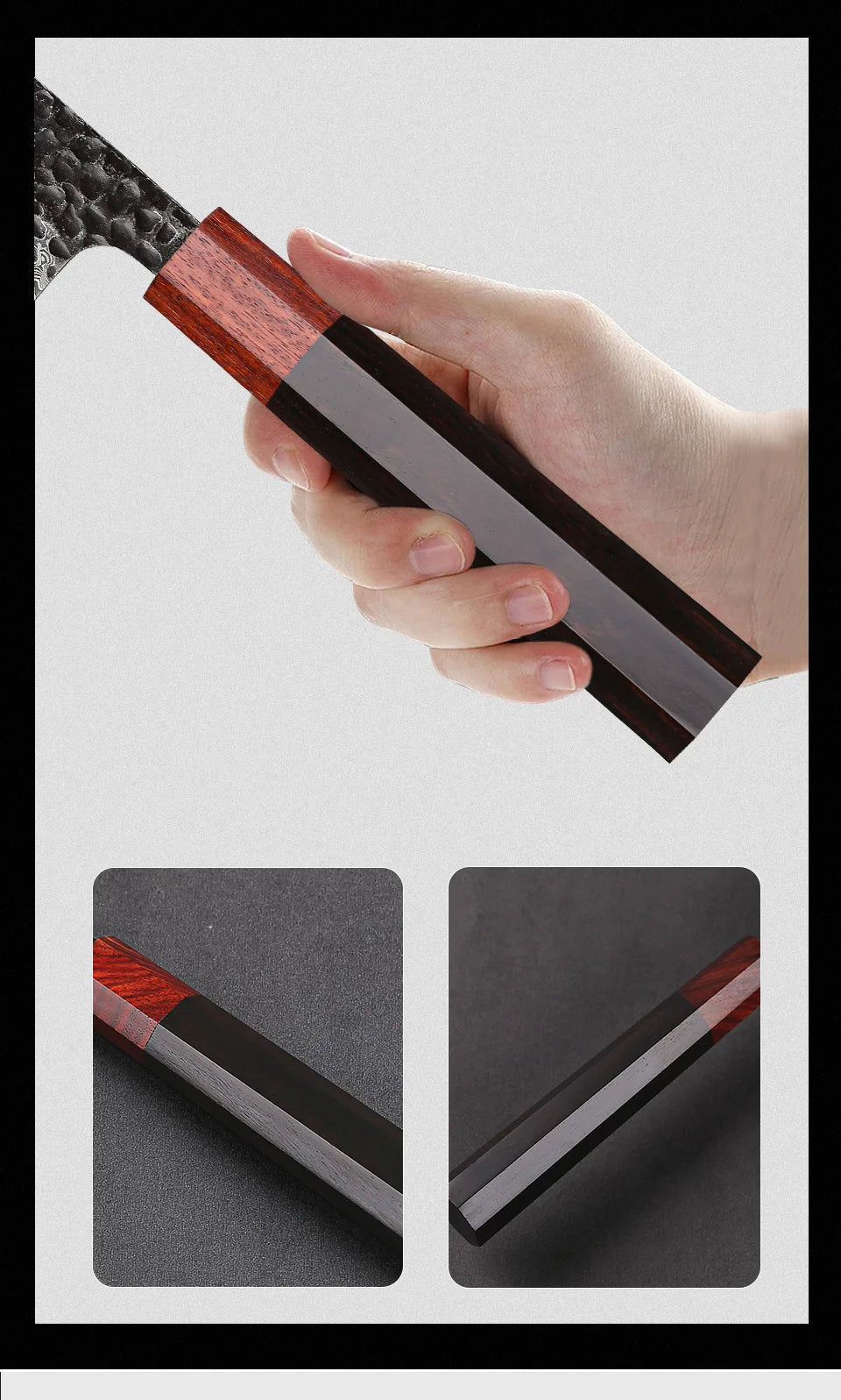 F-Young Japanisches Damast-Kochmesser – Präzision aus Stahl. Design aus Japan.