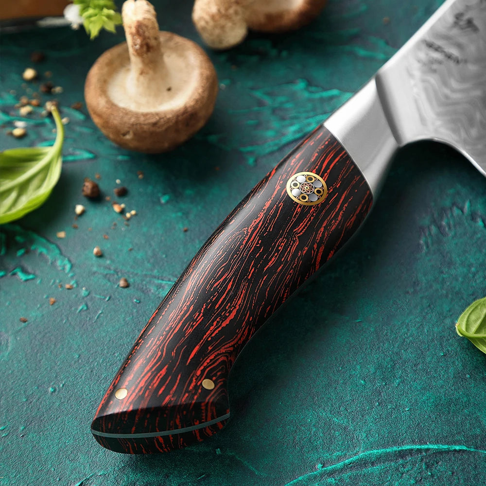 HEZHEN 8,3″ Chef’s Kiss Damaskus‑Kochmesser – 73‑Lagen Präzision