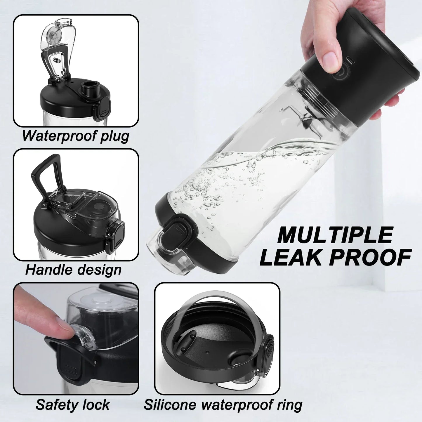 Tragbarer Mixer & Elektrischer Entsafter – 600 ml, 4000 mAh USB‑Akku