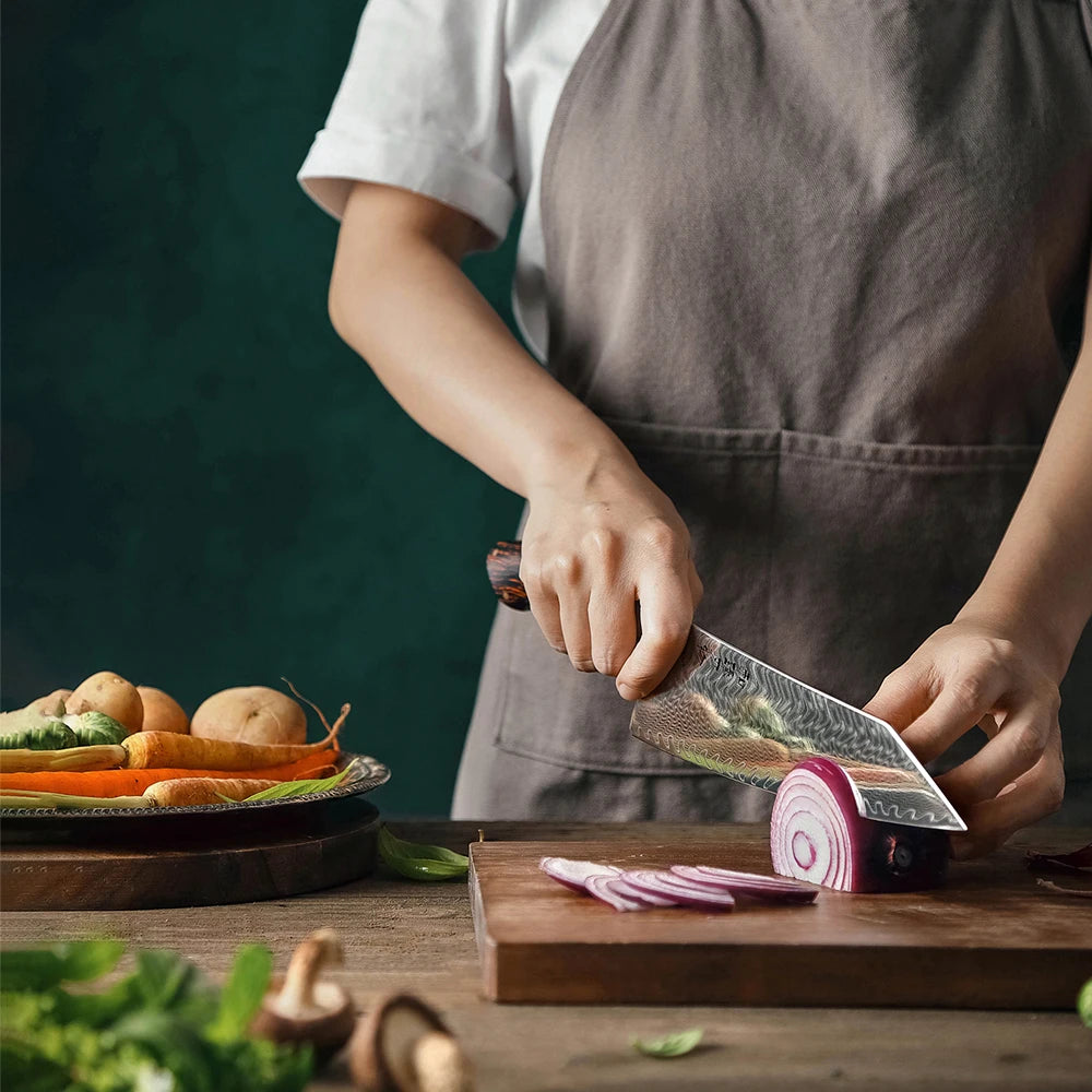 HEZHEN 8,3″ Chef’s Kiss Damaskus‑Kochmesser – 73‑Lagen Präzision