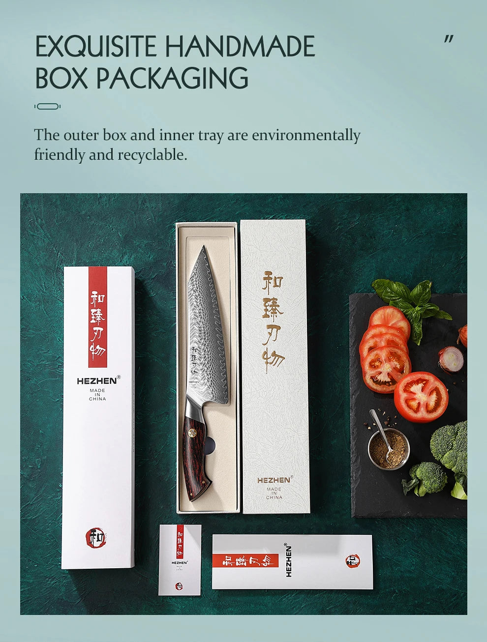 HEZHEN 8,3″ Chef’s Kiss Damaskus‑Kochmesser – 73‑Lagen Präzision