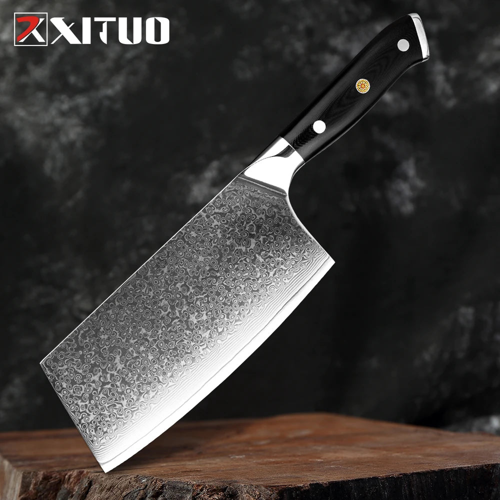XITUO Damastmesser-Set – Japanischer Stahl trifft auf BBQ-Power