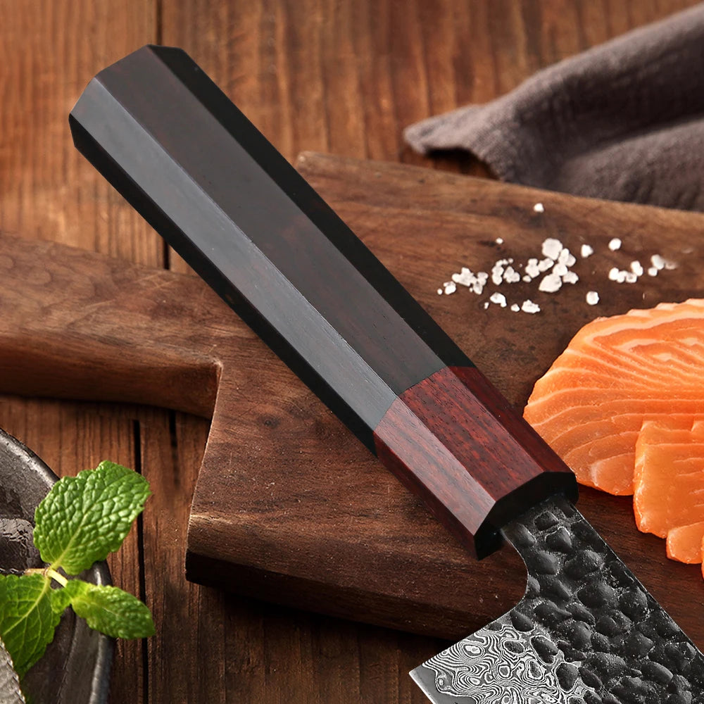 F-Young Japanisches Damast-Kochmesser – Präzision aus Stahl. Design aus Japan.