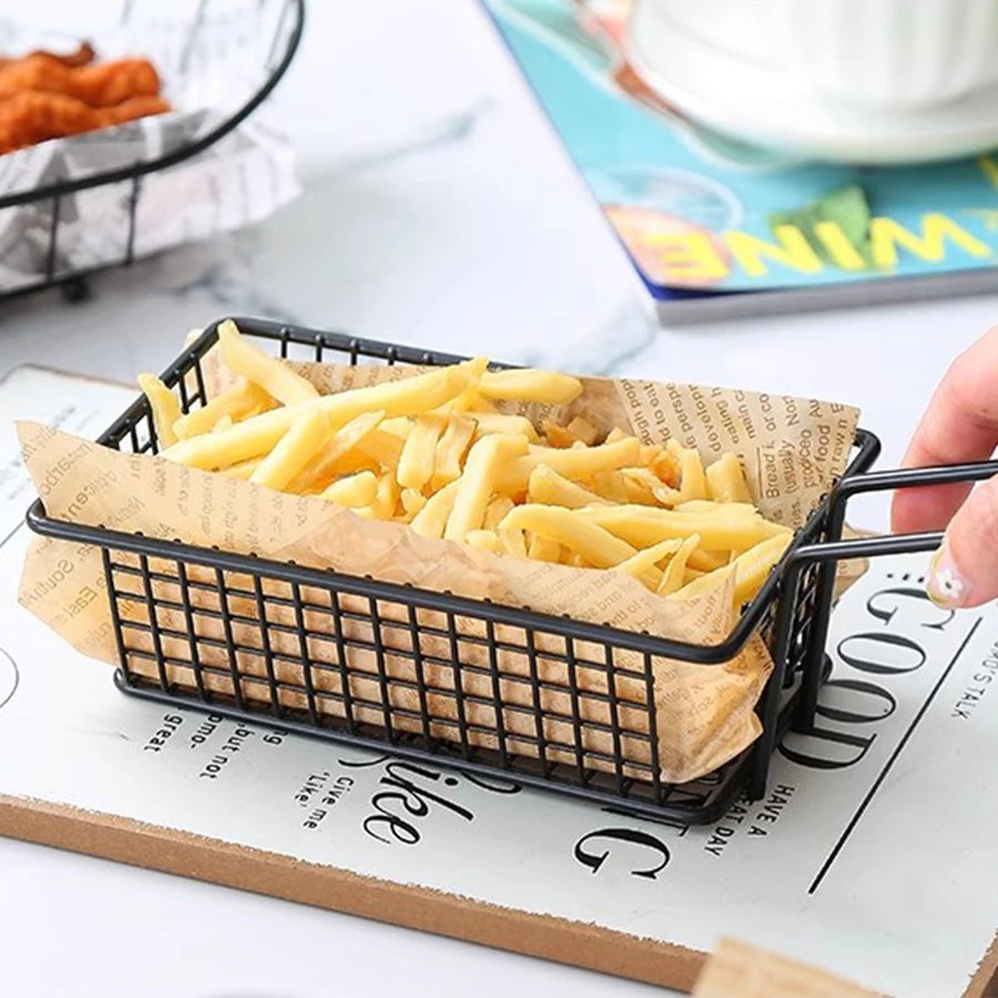 Kreativer rechteckiger Pommes-Frites-Korb – Für Snack-Profis und Streetfood-Vibes