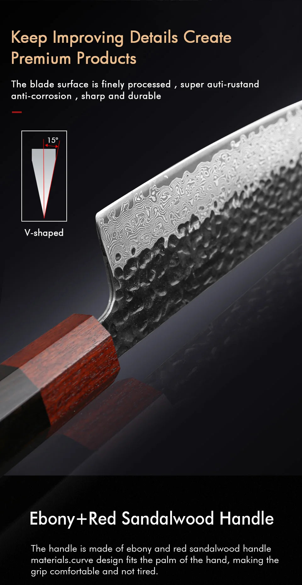 F-Young Japanisches Damast-Kochmesser – Präzision aus Stahl. Design aus Japan.
