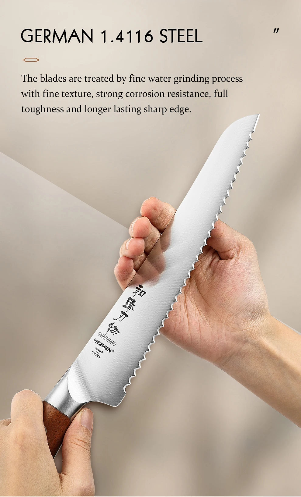 HEZHEN Küchenmesser-Set – Klassisch, kraftvoll, kompromisslos