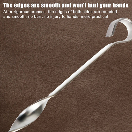 Flache Edelstahl-Grillspieße (6 Stück) – Mehr Grip, mehr BBQ, weniger Drehen