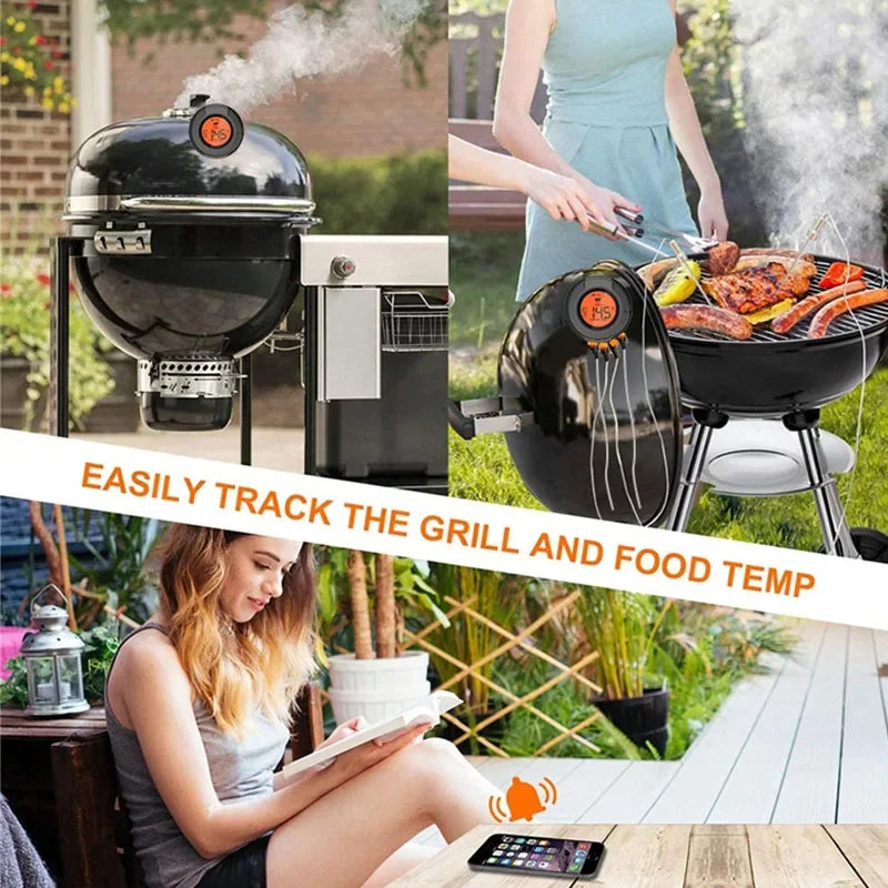 Bluetooth Grillthermometer mit Hochtemperatur-Sensor – Digital für Grill, Ofen & BBQ bis 500 °C