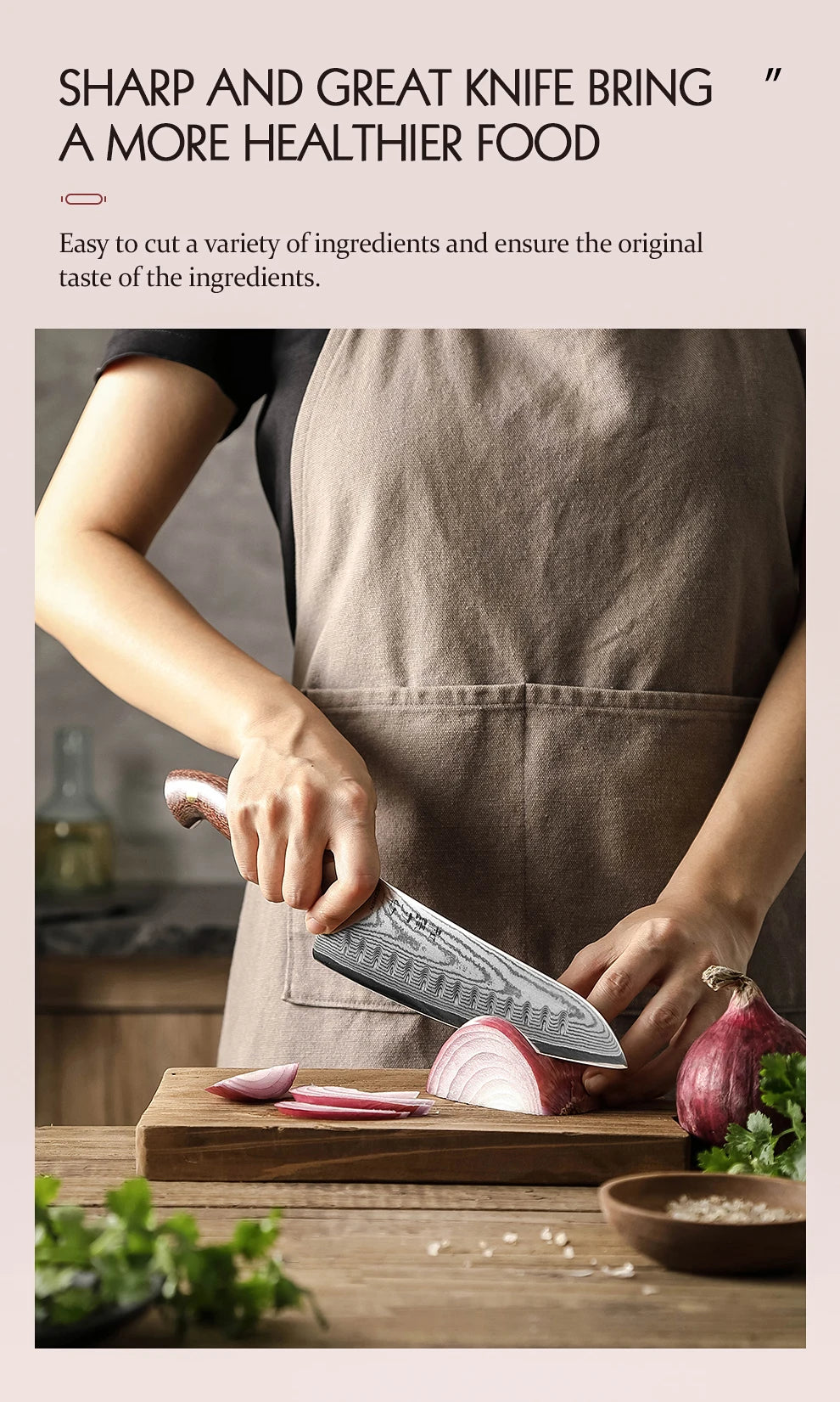 HEZHEN 2‑teiliges Damaststahl‑Messer‑Set mit Micarta‑Griff – Profi‑Klingen für deine Küche