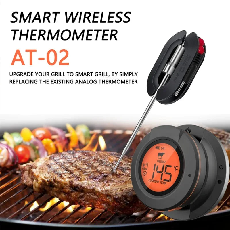 Bluetooth Grillthermometer mit Hochtemperatur-Sensor – Digital für Grill, Ofen & BBQ bis 500 °C
