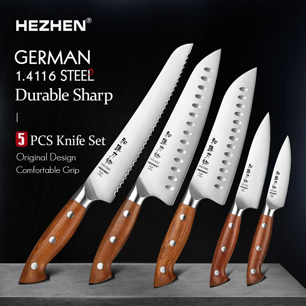 HEZHEN Küchenmesser-Set – Klassisch, kraftvoll, kompromisslos