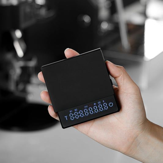 FUEGO Küchen- & Kaffeewaage mit Timer – Präzision für echte Baristas und Kochprofis