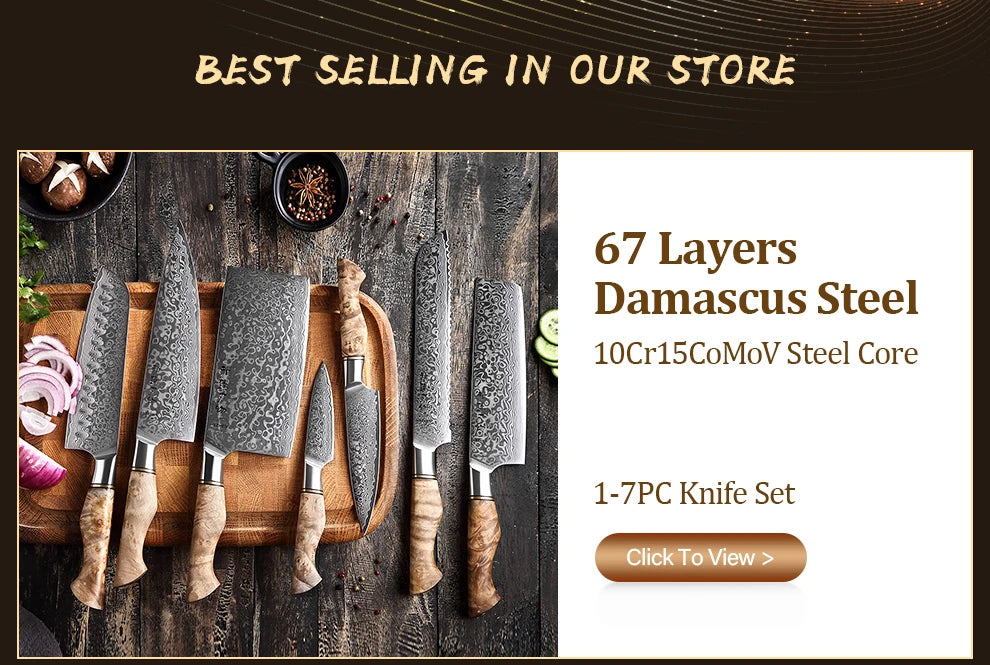 HEZHEN 8,5″ Brotmesser – 73‑lagiger Damast & Pulverstahlkern