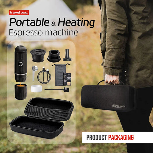 CAFELFFE Kabellose Tragbare Espressomaschine – Perfekter Kaffee für Outdoor, Camping & Abenteuer