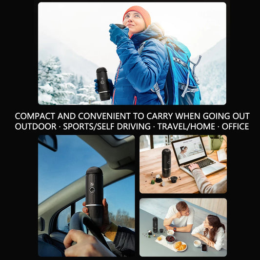 ICAFILAS ME2218 Mini 2-in-1 Kapselkaffeemaschine – Vollautomatischer Espresso für unterwegs