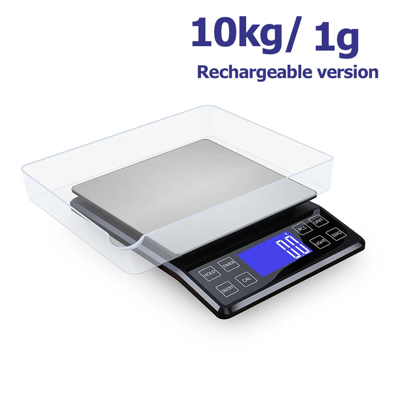 Hochpräzise Küchen‑ & Küchenwaage – 3 kg | 5 kg | 10 kg, 0,1 g Teilung
