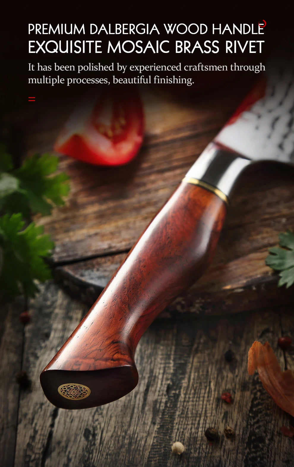 HEZHEN 8,5″ Brotmesser – 73‑lagiger Damast & Pulverstahlkern