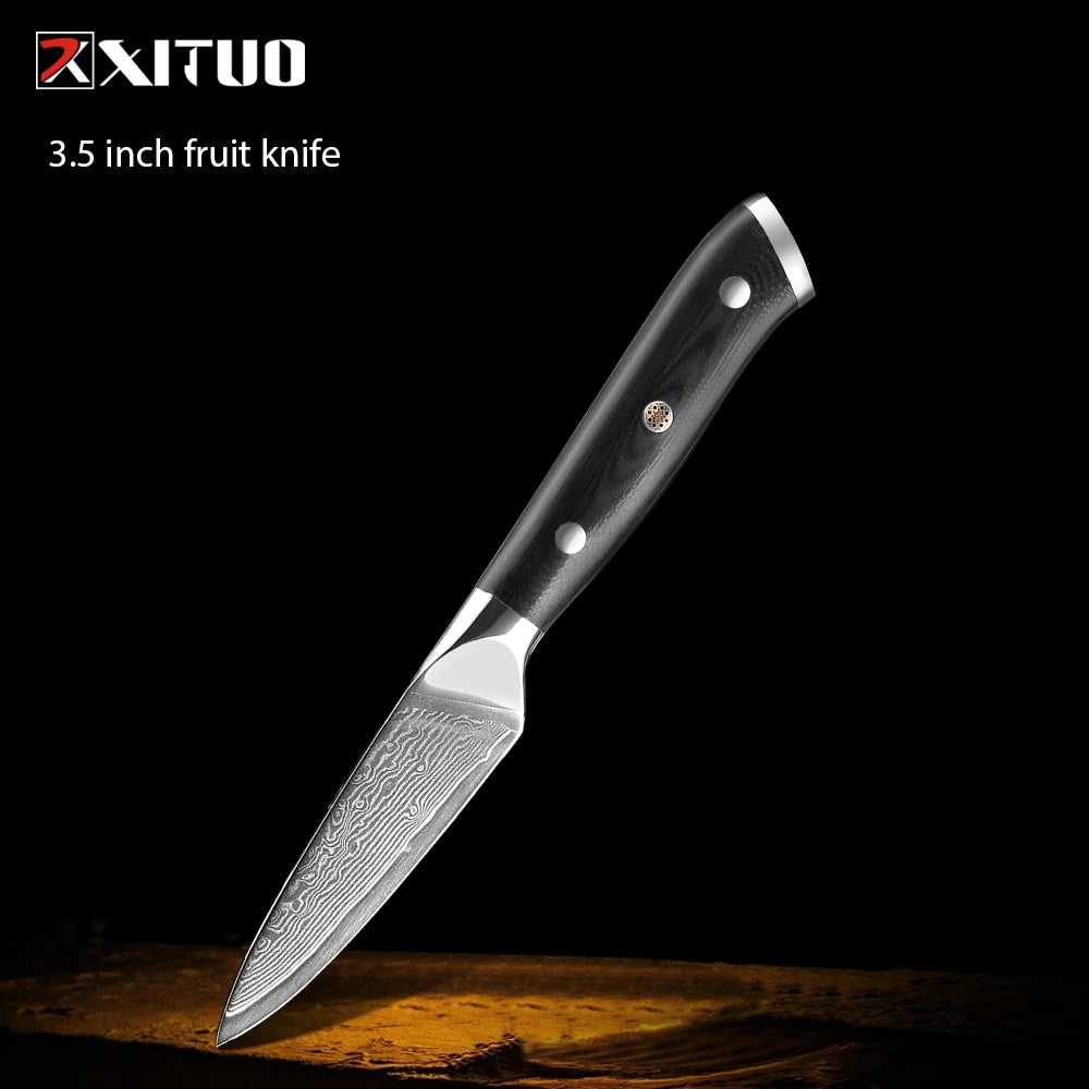 XITUO Damastmesser-Set – Japanischer Stahl trifft auf BBQ-Power