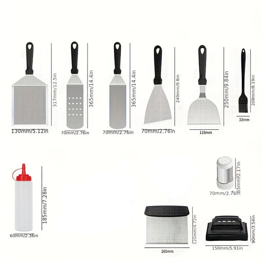 15-teiliges Grill-Set – Perfekt für Outdoor, Camping und BBQ-Fans