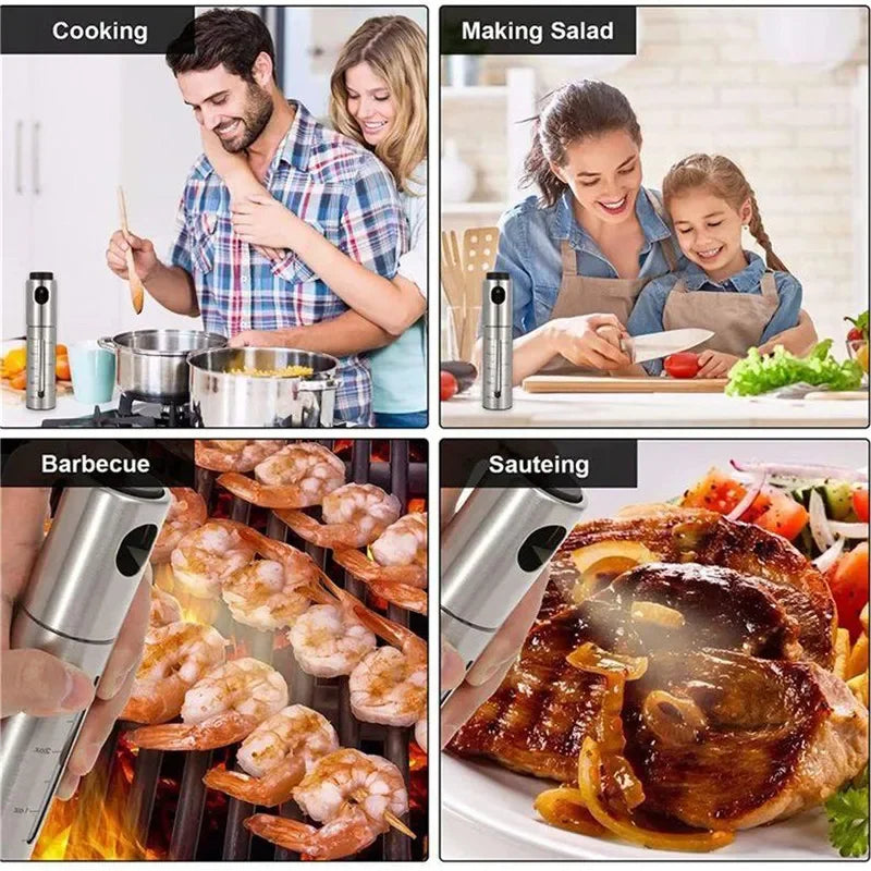 BBQ & Backen Olivenöl-Sprühflasche – Präzises Sprühen für Grill, Küche und BBQ
