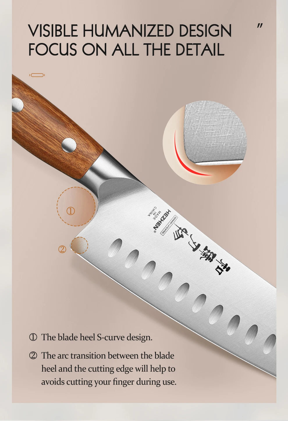 HEZHEN Küchenmesser-Set – Klassisch, kraftvoll, kompromisslos