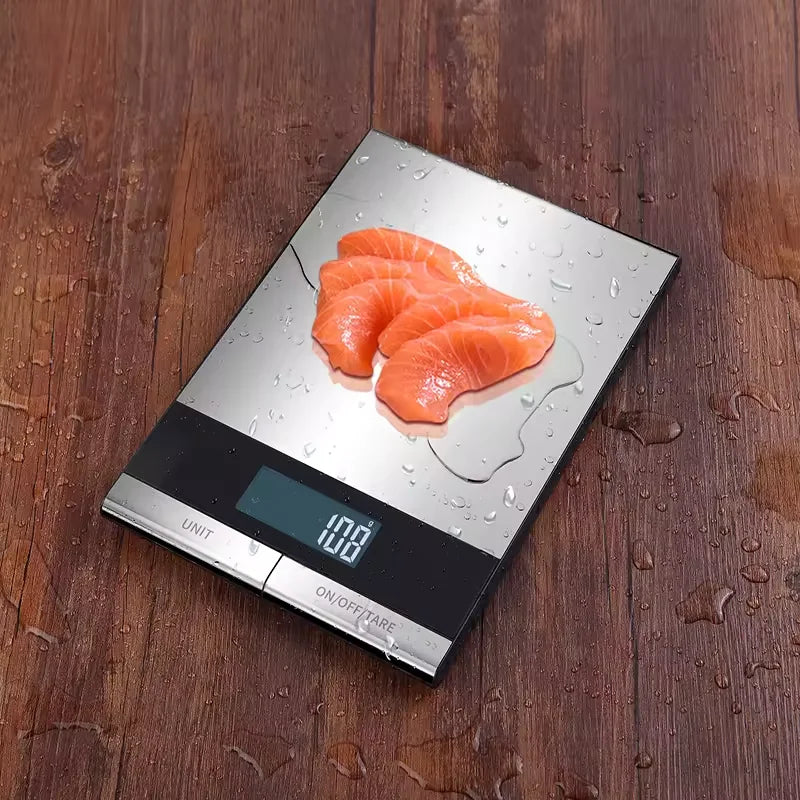 Lebensmittelwaage 22 lb (10 kg) – Digital, wiederaufladbar & Edelstahl 304