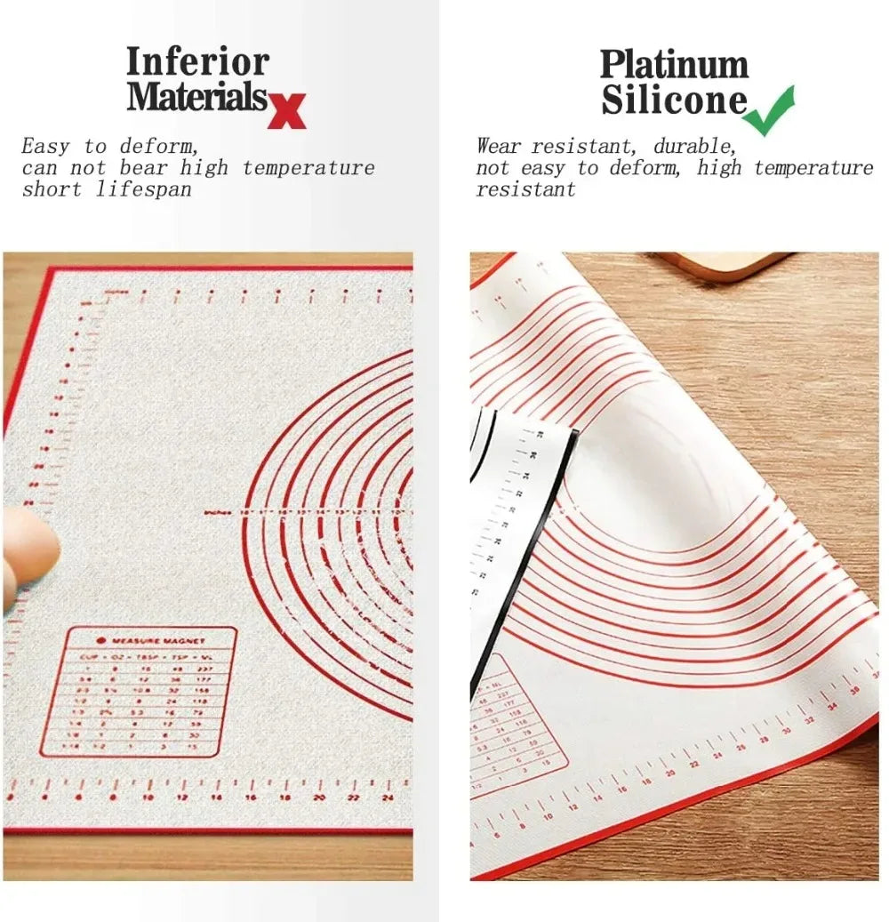 Silikon Backmatte – Perfekte Unterlage für Pizza, Kuchen & Grillabenteuer