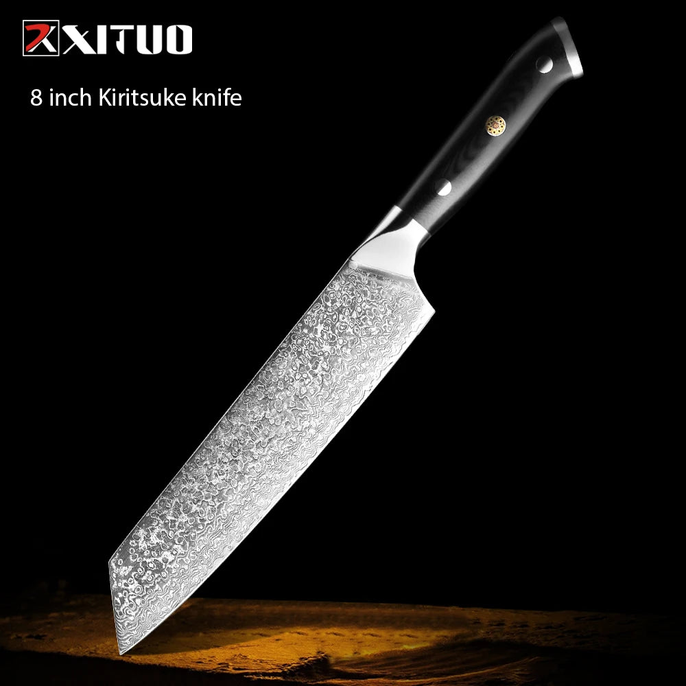 XITUO Damastmesser-Set – Japanischer Stahl trifft auf BBQ-Power