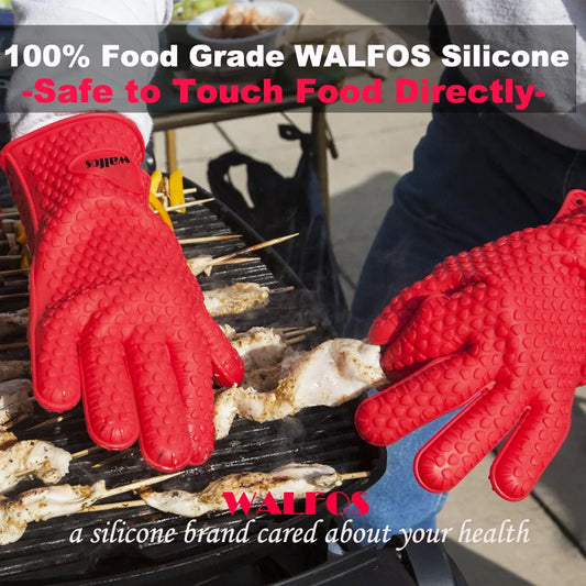 Silikon-Grillhandschuh von Walfos – Hitzeschutz mit Grip & Style