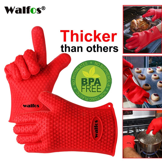 Silikon-Grillhandschuh von Walfos – Hitzeschutz mit Grip & Style
