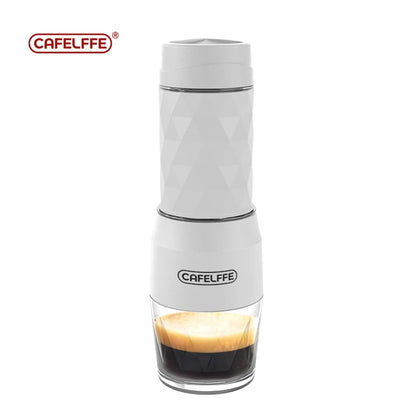 CAFELFFE 3-in-1 Tragbare Kaffeemaschine – Heiß & Kalt Espresso-Genuss für Abenteuer unterwegs