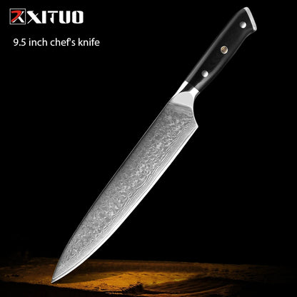 XITUO Damastmesser-Set – Japanischer Stahl trifft auf BBQ-Power