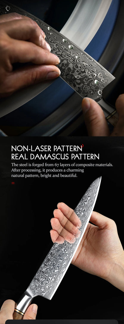HEZHEN Damastmesser-Set – Scharfe Eleganz trifft auf Profi-Performance