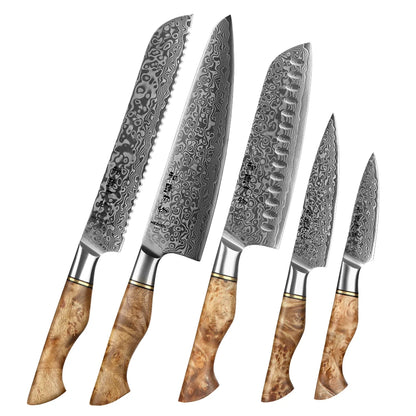 HEZHEN Damastmesser-Set – Scharfe Eleganz trifft auf Profi-Performance