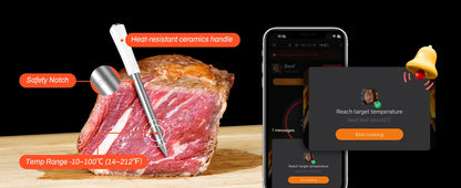 Inkbird INT-11B Mini Fleischthermometer – Bluetooth, 1s-Reaktion & LED-Anzeige für Grill & Küche