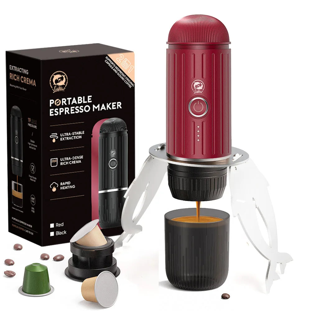 ICAFILAS Tragbare Elektrische Kaffeemaschine – Dein Espresso-Buddy für unterwegs