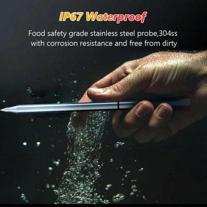 WLAN Lebensmittelthermometer mit Keramiksonde – Digital, wasserdicht & drahtlos für Grill & Ofen