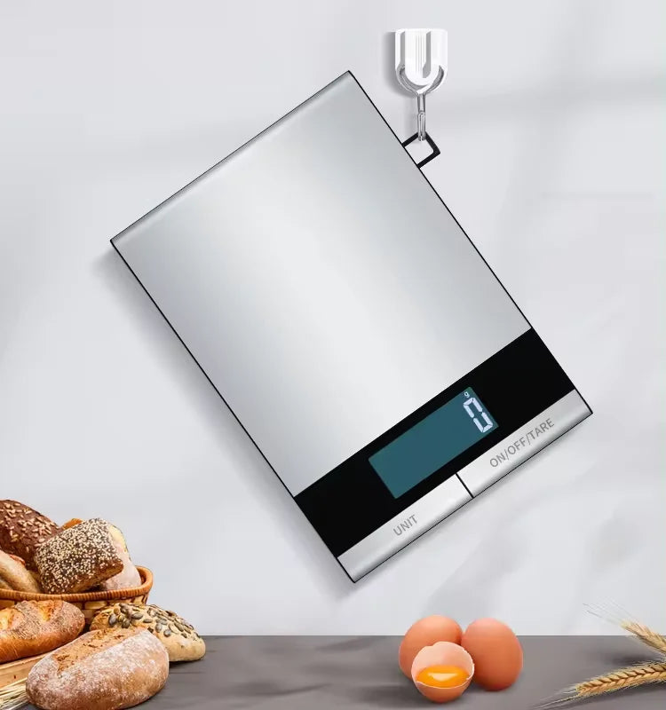 Lebensmittelwaage 22 lb (10 kg) – Digital, wiederaufladbar & Edelstahl 304