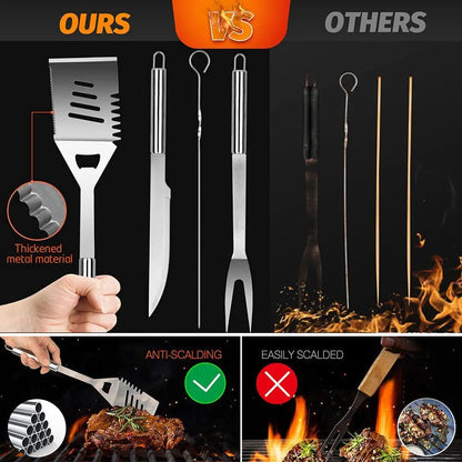 Grillwerkzeug-Set (25 oder 39 Teile) – Alles dabei, was dein BBQ braucht