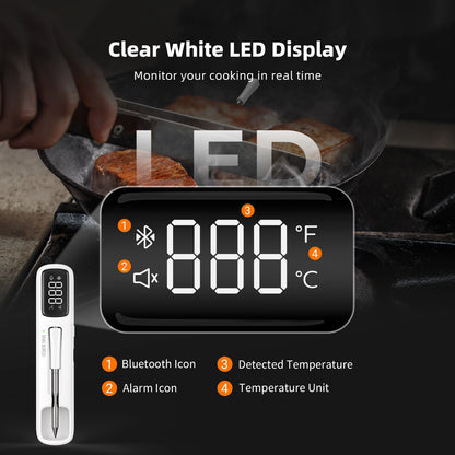 Inkbird INT-11B Mini Fleischthermometer – Bluetooth, 1s-Reaktion & LED-Anzeige für Grill & Küche
