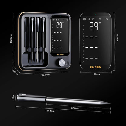 Inkbird Kabelloses Fleischthermometer – Wasserdicht & Digital für Grill, Ofen & Rotisserie
