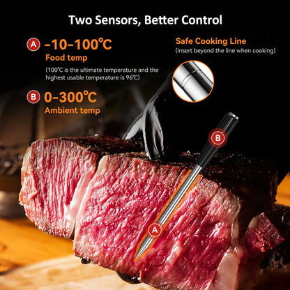 Inkbird Kabelloses Grillthermometer – Bluetooth-Fleischthermometer mit ultraschneller 1s-Reaktion