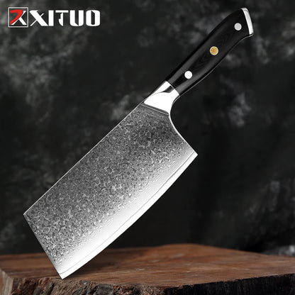 XITUO Damastmesser-Set – Japanischer Stahl trifft auf BBQ-Power
